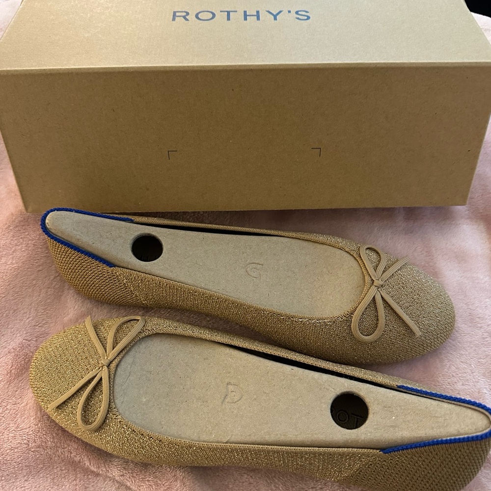 NYT Rothy's Goldstone Ballet Flats (Size 8.5)